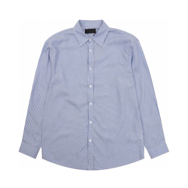 High Version BL New Striped Collar Long Sleeve Shirt OS Loose Fit Unisex American Style Trendy Brand_viptrois.com