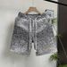 Men's Casual Shorts Lightweight Breathable Loose Fit 5-Inch Inseam Quick-Dry Beach Walking Shorts Versatile Color Palette_viptrois.com