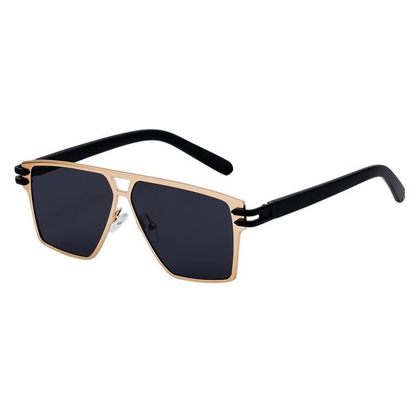 Stylish Square-framed Vintage High-grade Sunglasses For Men_viptrois.com
