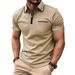 Men's Summer Polo Shirt With Contrast Pocket – Slim Fit Cotton Blend Short Sleeve T-Shirt (10 Colors, S-Xxl)_viptrois.com