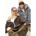 Nordmann Heavyweight Textured Woolen Hooded Sweatshirt For Men, Autumn American Retro Color-Block Zipper Couple Cardigan Jacket_viptrois.com