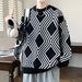 Round Neck For Men, Autumn Winter 2025 New Style, Cool And Casual Base Knitwear, Youth Boys' Sweater Jacket_viptrois.com
