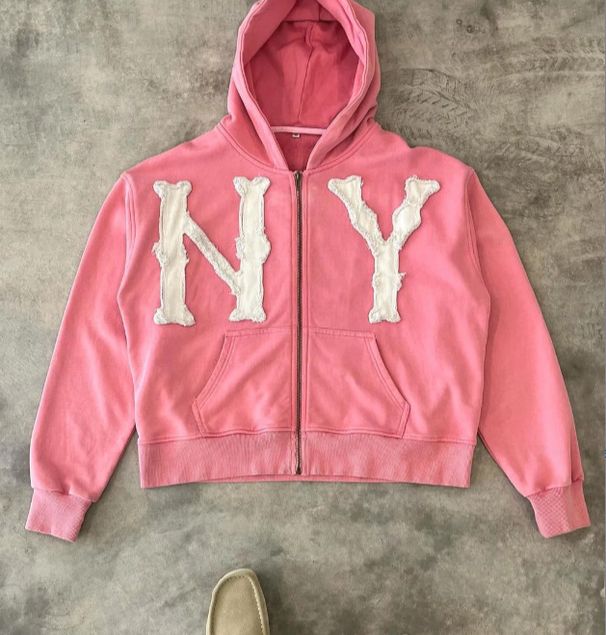 Men's Clothing Unisex Embroidered Hooded Zip-Up Sweatshirt - Oversized Streetwear Jacket Fashion Trends_viptrois.com
