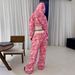 Y2K Hip-Hop Short Cardigan Hoodie Women's Sweatshirt Street INS American Style Loose Long Sweatpants_viptrois.com