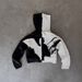 Gothic Zipper Hooded Cardigan – Unisex Halloween & Streetwear Knit Sweater (Black/White/Grey, S-XL)_viptrois.com