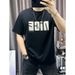Short-sleeved T-shirt Men's Trendy Brand Letter-printed Temperament Top Casual Versatile Men's Round Neck Inner Half-sleeved Bottoming Shirt_viptrois.com