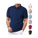 Men's Clothing Summer New Lapel Jacquard Fabric Thin Short Sleeved Men's Casual Sports Polo Shirt Suit_viptrois.com
