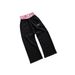 Men's Clothing Autumn And Winter Plus Velvet Sweatpants Women Elastic Waist Drawstring Sports Letter Embroidery Loose Straight Women's Casual Trousers_viptrois.com