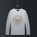 Men's Clothing Long Sleeved T Shirt Hot Diamond Tiger Head Heavy Round Neck Spring And Autumn Bottoming Shirt_viptrois.com