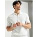 Men's Clothing Summer Men's Knitted Short Sleeve Shirt Slim Fit Pure Color Ice Silk New Lapel Half Sleeve Shirt Bottoming Shirt_viptrois.com