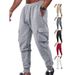 Men's Plaid Jogger Pants – Stylish Checkered Cargo Pants With Drawstring Waist & Belt Loops (6 Colors, S-XXXL)_viptrois.com