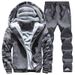 Men's Thick Fleece Hoodie Suit Sports Casual Men's Coat_viptrois.com