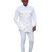 Men's Clothing New Men's Wedding Dress Suit Two Piece Pants Polo Shirt Solid Color Long Sleeve Party Festival Ethnic_viptrois.com