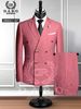 Men's Clothing Large Size Double Breasted Suit Men's Wedding Dress Groomsmen Suit Two Piece Suit_viptrois.com