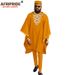 Men's Clothing African National Cotton Men's Casual Three-piece Top Trousers + Hat_viptrois.com