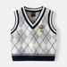 kids'clothing Boy's sweater vest baby V-neck sleeveless sweater_viptrois.com