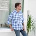 Men's Stretch Checkered Shirt – Vintage Plaid Long Sleeve Button Down With Four-Way Elasticity For Casual & Smart Looks_viptrois.com
