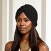 Spring And Summer New Silver Elastic Folded Forehead Twist Cross Turban Hat Baotou Hat_viptrois.com
