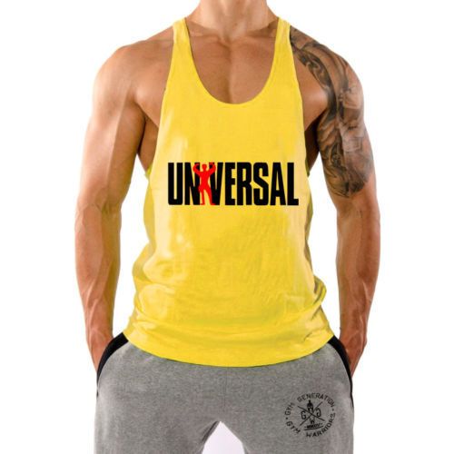 Men's Clothing Fitness Brothers Muscle Loose Casual Sports Basketball Running I Shaped Vest Cotton_viptrois.com