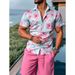 Men's Summer Hawaiian Vacation Shirt And Shorts Set 2 Pieces Cross Border Stock 3D Digital Print_viptrois.com