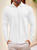 Men's German Velvet Polo Shirt – Autumn/Winter Thermal Long Sleeve, Outdoor Sports & Casual Wear, Solid Color Comfort Fit_viptrois.com