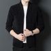 2021 Autumn Winter Long Sleeve Turn-Down Collar Casual Youth Men's Knitted Cardigan Business Gentleman Thick Sweater_viptrois.com
