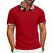 Men's Clothing Men's Heavyweight Quick Drying Color Blocked Shirt Loose Fitting Casual Business Short Sleeved Button Down Summer Top_viptrois.com