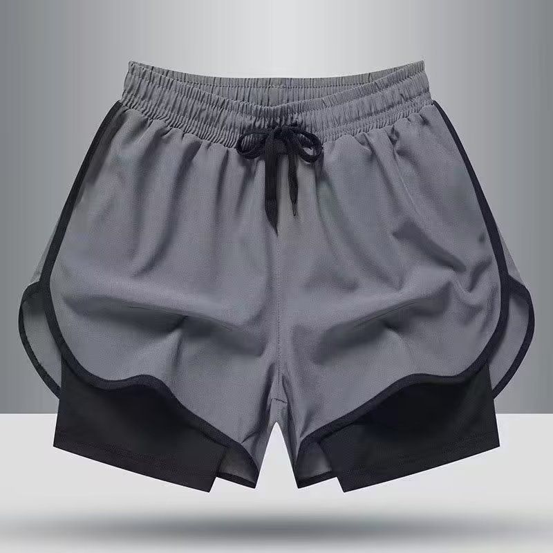 Men's Clothing Running Pants Lined Two Piece Training Anti Exposure Three Point Basketball Casual Shorts_viptrois.com