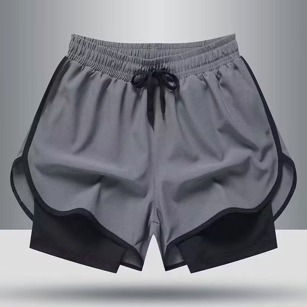Men's Clothing Running Pants Lined Two Piece Training Anti Exposure Three Point Basketball Casual Shorts_viptrois.com