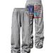 Men's Clothing Street Fashion Niche Print Versatile Casual Men And Women Drawstring Loose Sweatpants_viptrois.com