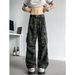 Vintage American Camouflage Cargo Jeans For Men & Women - High Street Baggy Denim Pants With Multi-Pockets & Stacked Hem_viptrois.com