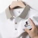 Men's Wrinkle-Free Embroidered Polo Shirt – Business Casual Long Sleeve Top For Dads & Professionals (M-4XL, 5 Classic Colors)_viptrois.com