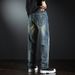 May Kaji European And American Style Jeans Men's Retro Nostalgic Loose Straight Jeans Men's Cross-border_viptrois.com