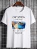 Zakynthos T Shirt Greece Trip Greek Islands Souvenir Island Vacation Fashion Designer Clothes Streetwear Homme Summer Unisex Slightly Graphic_viptrois.com