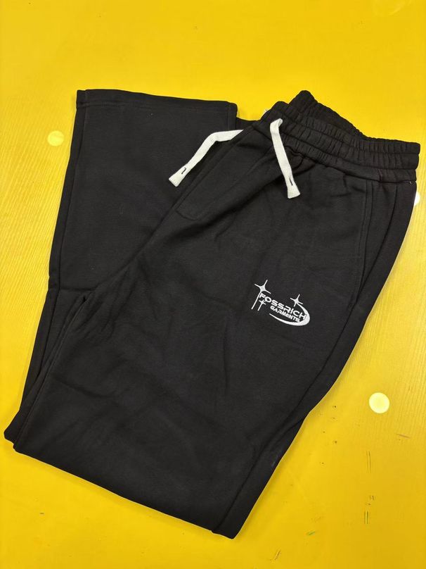 Men's Clothing 2025 Autumn And Winter New Men's Letter Embroidery Plus Velvet Casual Sports Pants Elastic Waist Pants Casual Trousers_viptrois.com