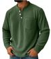 2025 Men's New Solid-color Corduroy Three-button Shirt Collar Men Polo_viptrois.com