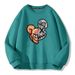 2025 Cartoon Printed Loose Bottom Shirt Winter Clothing Fleece Thickened Sweater Men's Spring And Autumn_viptrois.com