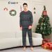 Christmas tree stripes full of flowers Christmas family clothing printed home clothes pajamas_viptrois.com