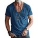 Pocket Clothing Men's V-Neck Solid Color Plus Size Casual Short Sleeve T-Shirt_viptrois.com