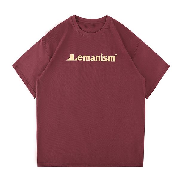 Men's Clothing Lemanism American Retro Fashion Brand 300g Heavy Men's T Shirt Short Sleeved Cotton Loose Couple Wear T Shirt_viptrois.com