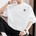 Trendy Loose Fashion Summer Top American Style New Men And Women Short Sleeve T-Shirt Printed Cotton Crew Neck_viptrois.com