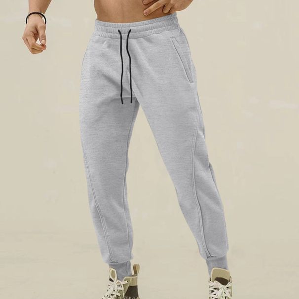 Men's Casual Jogger Pants With Elastic Cuffs - Breathable & Comfortable Slim Fit Sweatpants For Everyday Wear (Black, Khaki, Gray)_viptrois.com