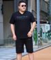 Men's Clothing plus size short-sleeved casual sports suit extra large shorts sweatpants two-piece suit thin fat people_viptrois.com