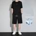 Foreign Trade Ice Silk Casual Sports Suit Men's T Shirt Summer Thin Two Piece Loose Short Sleeved Shorts Ice Sense Quick Drying Y_viptrois.com