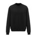 Premium Anti-Wrinkle Air Layer Crewneck Sweatshirt – Heavyweight Cotton Unisex Pullover (S-XXL, Black/Light Grey/Cream, Relaxed Fit)_viptrois.com