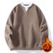 "Seamless Fleece-Lined Thermal Sweater – Ultra-Warm Winter Pullover With Plush Inner Layer, Soft Crewneck Base Layer For Men"_viptrois.com