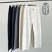 Men's Retro Linen Pants Summer Thin Loose Straight Drape Cotton Trousers Casual Bottoms_viptrois.com