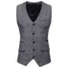 Men's British-style Herringbone Single-breasted Vest, Men's Suit Vest, Business Casual_viptrois.com