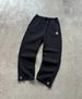 Unisex Streetwear Embroidered Jogger Pants - Oversized Hip-Hop Sweatpants With Zipper Detail (Light Gray/Black/Pink, S-3XL)_viptrois.com