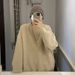 Autumn And Winter Solid Color Texture Knitted Sweater Men's Loose Sweater Round Neck Top Clothes_viptrois.com